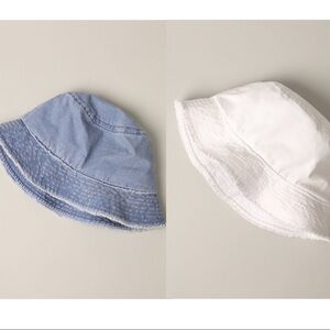 Blue or White 100 % Cotton Bucket Hat